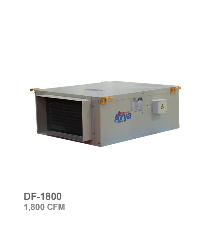 فن کویل کانالی تهویه آریا مدل DF-1800 ظرفیت 1800