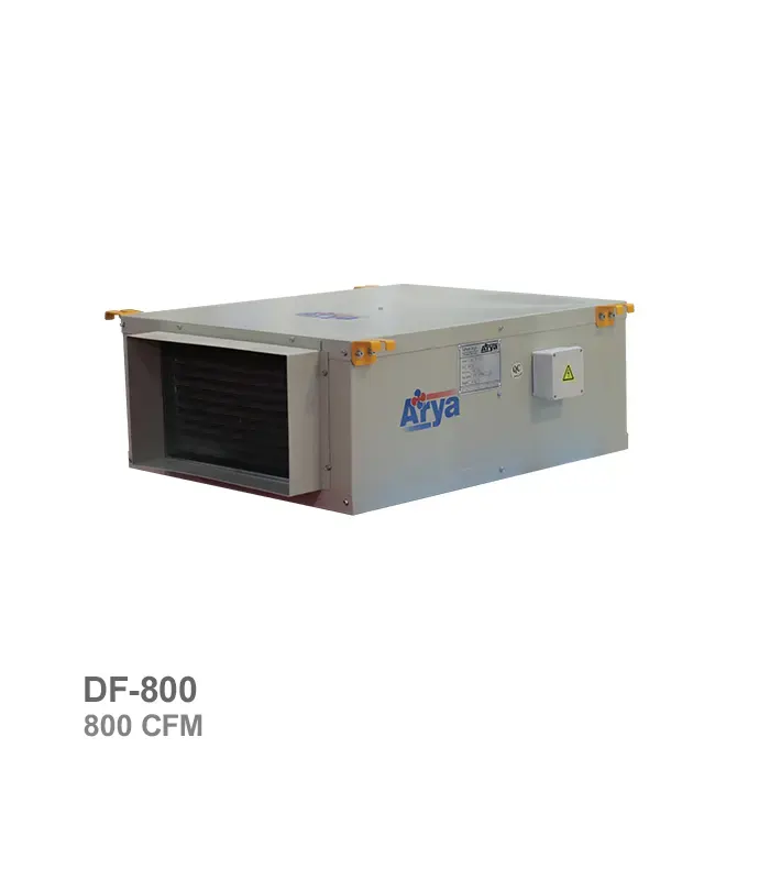 فن کویل کانالی تهویه آریا مدل DF-800 ظرفیت 800