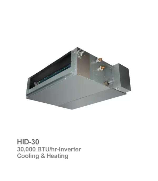 داکت اسپلیت اینورتر هایسنس مدل HID-30 با ظرفیت 2.5 تن