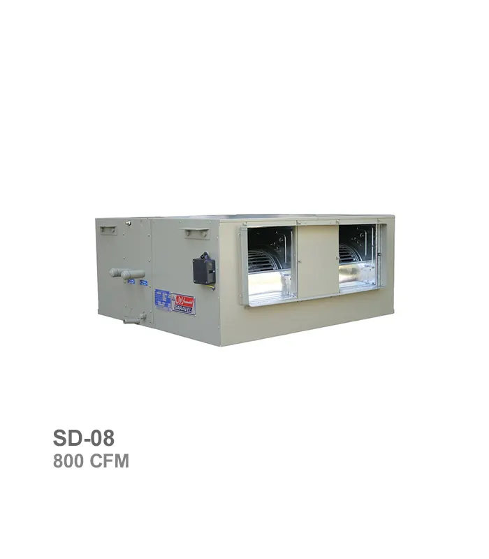 فن‌کویل کانالی چهار ردیفه ساراول مدل SD-08 ظرفیت 800 CFM