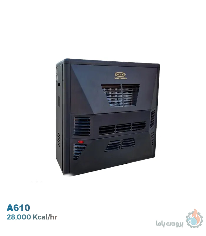 مینی هیتر گازی چدنی فن‌دار آذر تهویه مدل A610
